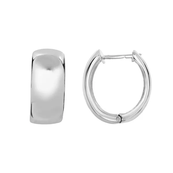 Silver 18x10mm Huggie Earring Tennies Jewelry Appleton, WI