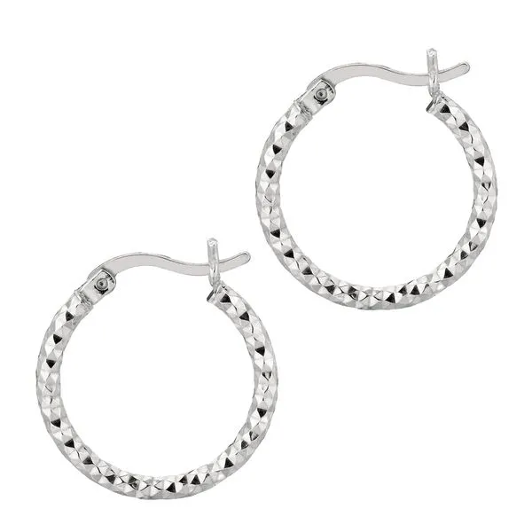 Silver 2x15MM Diamond Cut Earring Tennies Jewelry Appleton, WI
