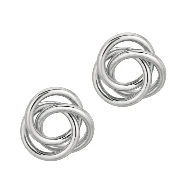 Silver Polished Loop Knot Earring Tennies Jewelry Appleton, WI