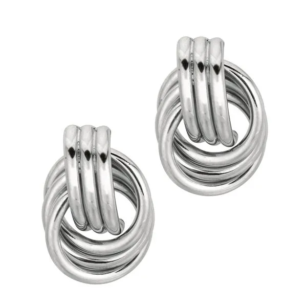 Silver Love Knot Huggie Earring Tennies Jewelry Appleton, WI