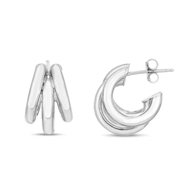 Silver 16mm Triple Barrelled Hoops Tennies Jewelry Appleton, WI