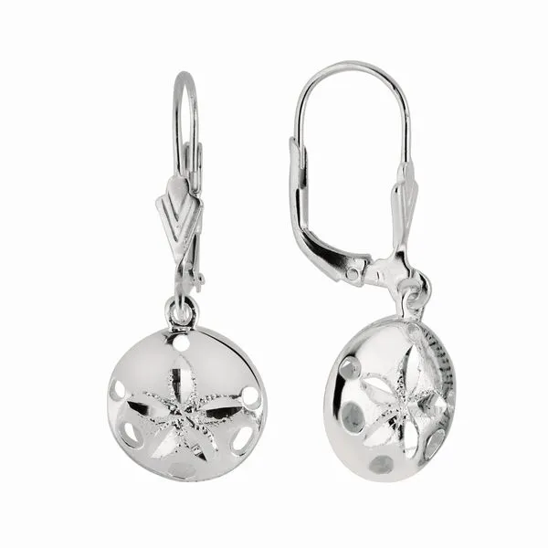Silver Sand Dollar Dangle Earrings Alan Miller Jewelers Oregon, OH