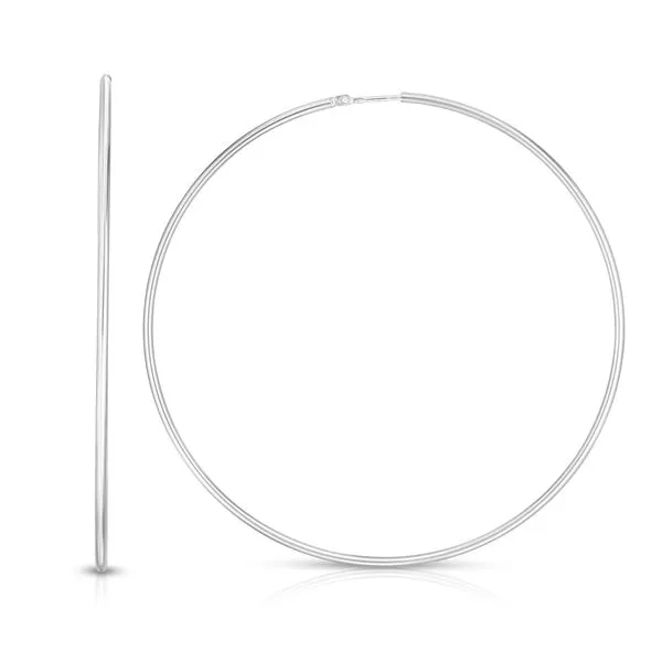 Silver 70mm Diamond Cut Endless Earring Thomas A. Davis Jewelers Holland, MI