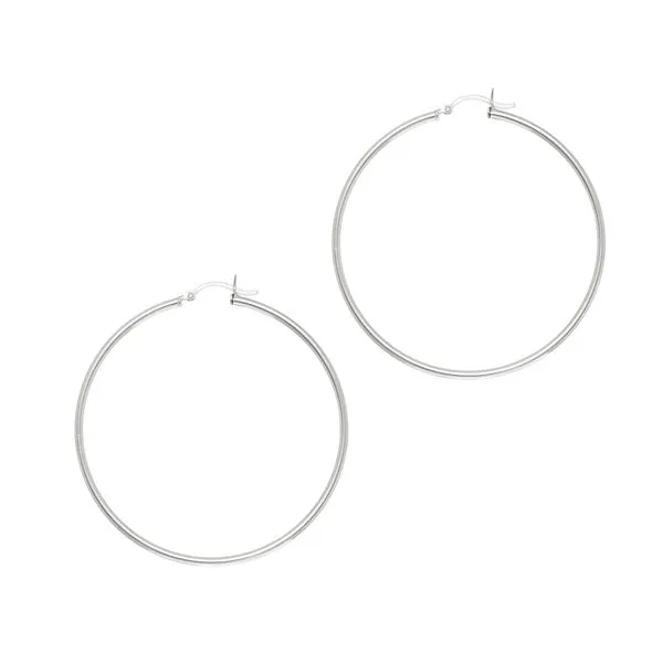 Silver 2x50mm Hoop Earring Tennies Jewelry Appleton, WI