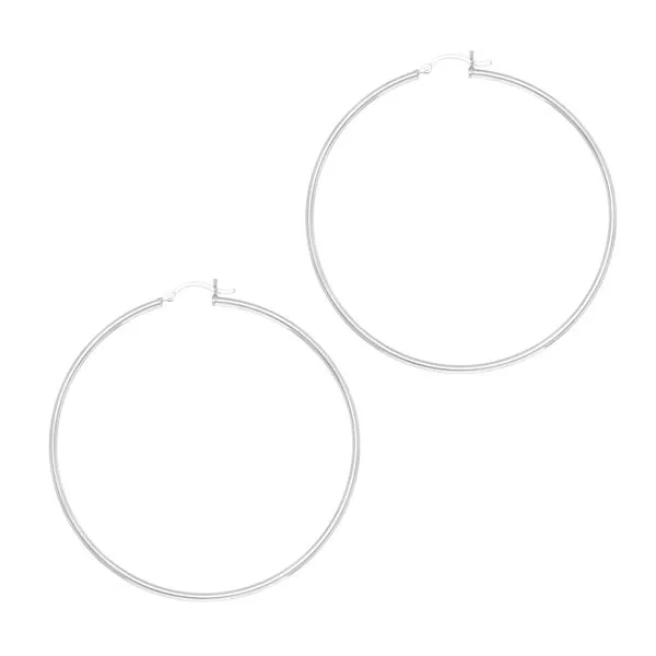 Silver 2x60mm Hoop Earring Tennies Jewelry Appleton, WI