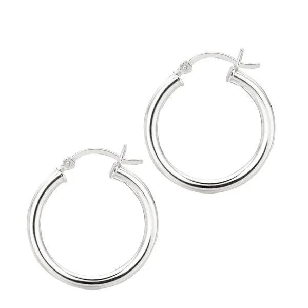 Silver 3x20mm Hoop Earring Tennies Jewelry Appleton, WI