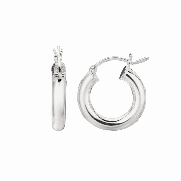 Silver 4x25mm Hoop Earring Tennies Jewelry Appleton, WI