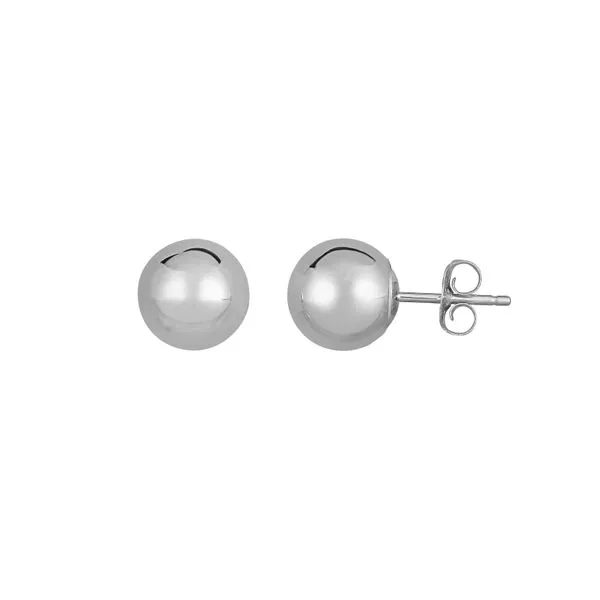 Silver 8MM Ball Earring Thomas A. Davis Jewelers Holland, MI