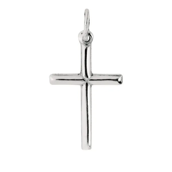 Silver Medium Tube Cross Thomas A. Davis Jewelers Holland, MI