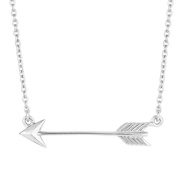 Silver Sideways Arrow Necklace Tennies Jewelry Appleton, WI