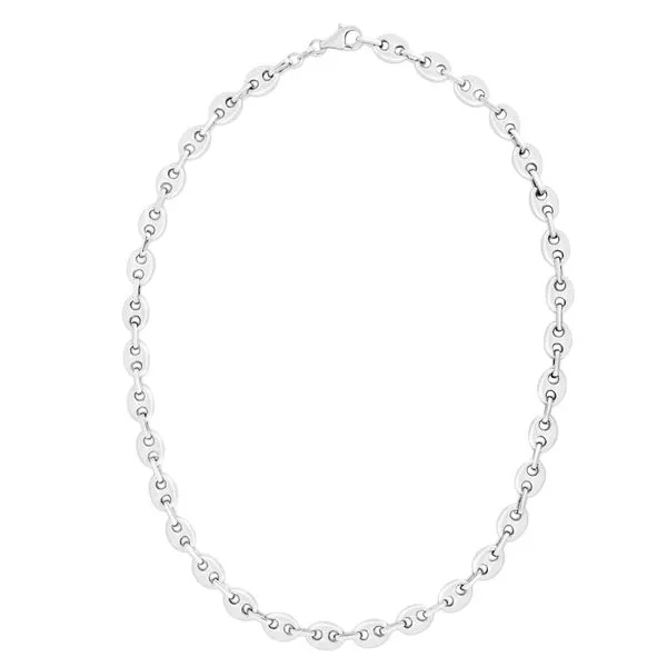 Silver 7.8mm Lite Puffed Mariner Chain Alan Miller Jewelers Oregon, OH