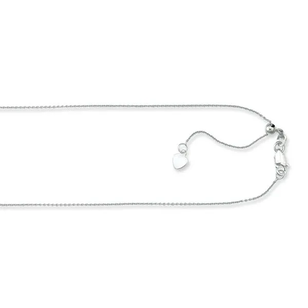 Silver 1.1mm Adjustable Cable Chain Tennies Jewelry Appleton, WI