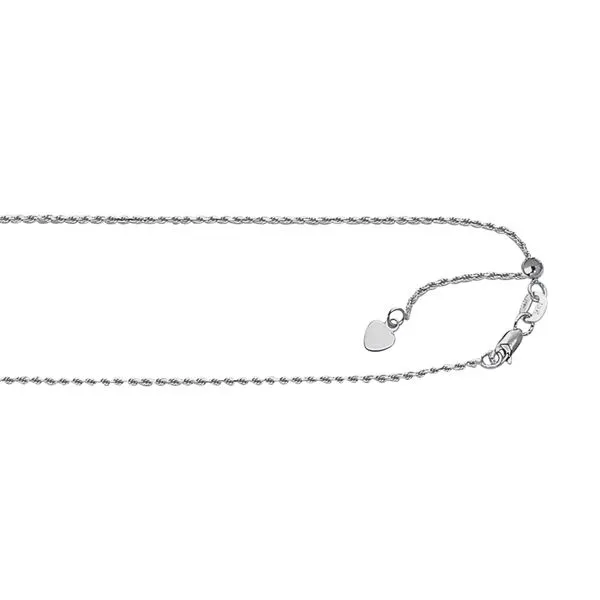 Silver 1mm Adjustable Rope Chain  Tennies Jewelry Appleton, WI