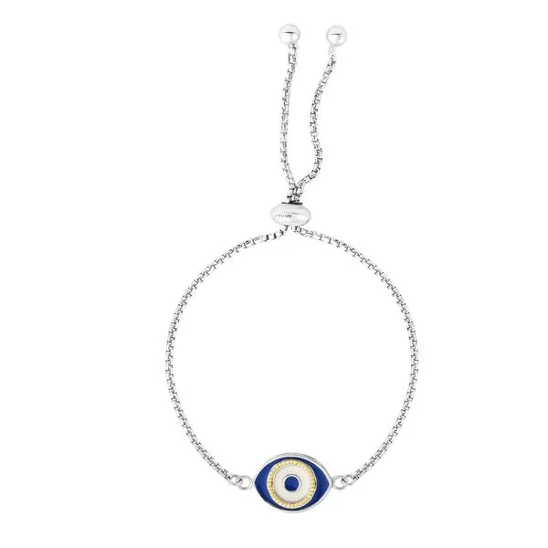 Sterling Silver Enamel Evil Eye Friendship Bracelet Thomas A. Davis Jewelers Holland, MI