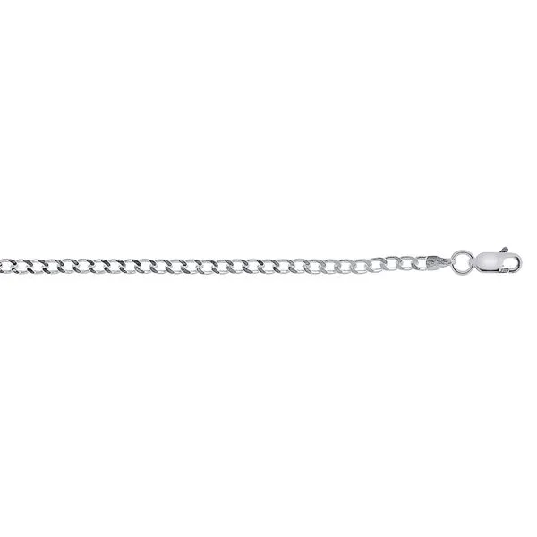Silver 3mm Comfort Curb Chain  Tennies Jewelry Appleton, WI