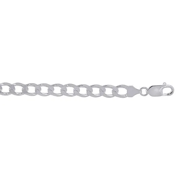 Silver 7.8mm Comfort Curb Chain  Thomas A. Davis Jewelers Holland, MI