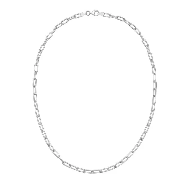Silver 4.1mm Round Link Paperclip Chain Clater Jewelers Louisville, KY