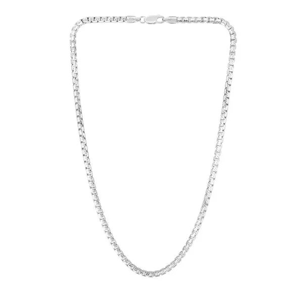 Sterling Silver 3.9mm Rockstar Cut Round Box Chain Tennies Jewelry Appleton, WI
