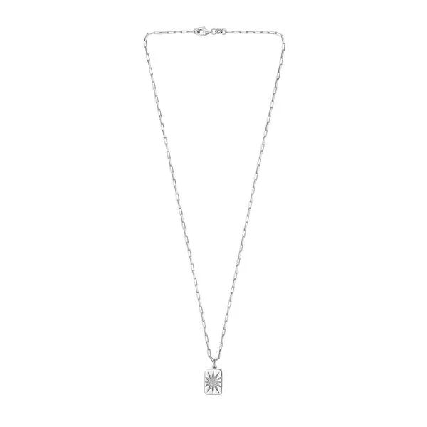 Silver CZ Starburst Locket Necklace Tennies Jewelry Appleton, WI