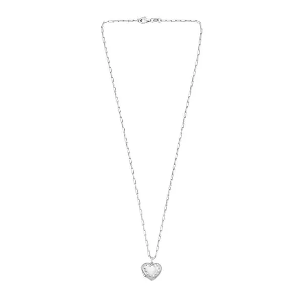 Silver Heart Locket Necklace Clater Jewelers Louisville, KY