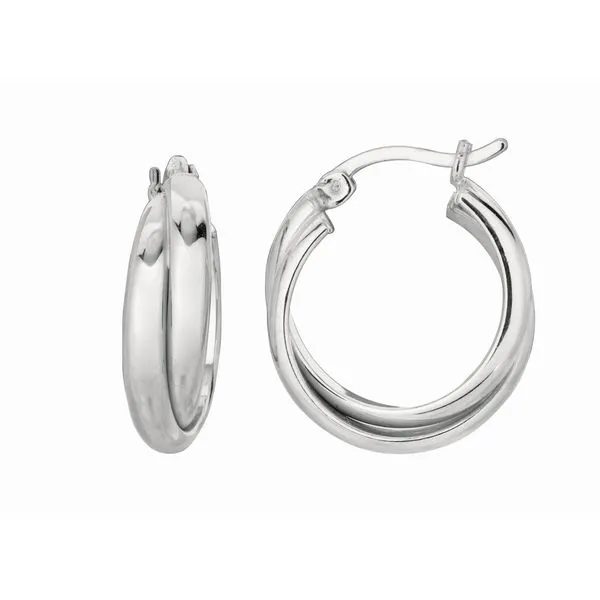 Silver Small Double Twist Hoop Earring Tennies Jewelry Appleton, WI