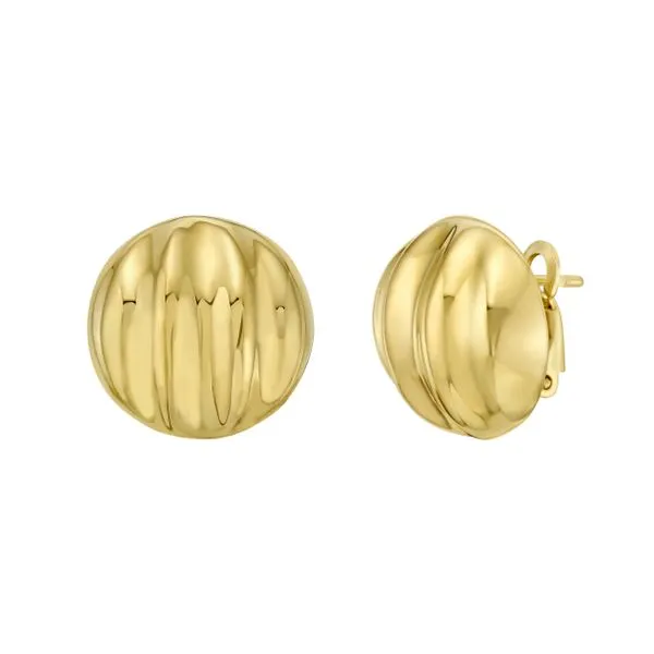Gold Over Silver Sculpted Domed Disc Studs Moseley Diamond Showcase Inc Lexington, SC