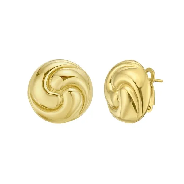 Gold Over Silver Puffed Swirl Knot Earrings Tennies Jewelry Appleton, WI