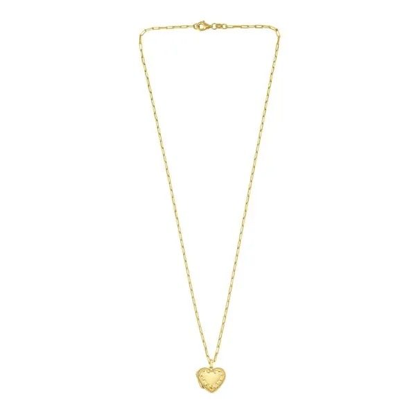 Gold Over Silver Heart Locket Necklace Clater Jewelers Louisville, KY