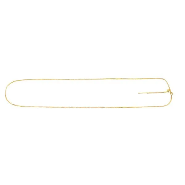 14K Gold .95mm Endless Adjustable Concave Box Chain  Rebel Diamonds New Hampton, IA