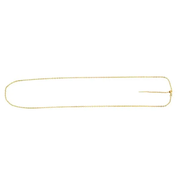 14K Gold 1.7mm Endless Adjustable Flat Cable Chain Tennies Jewelry Appleton, WI