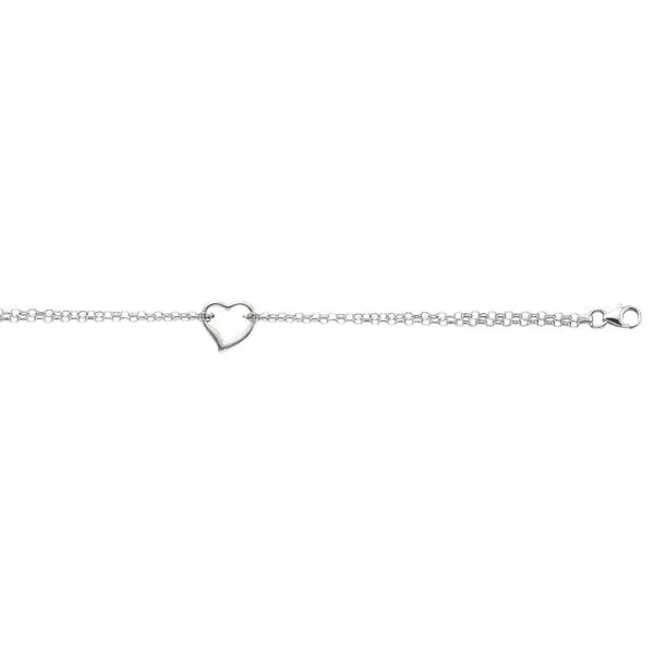 14K Gold Open Heart Anklet Alan Miller Jewelers Oregon, OH