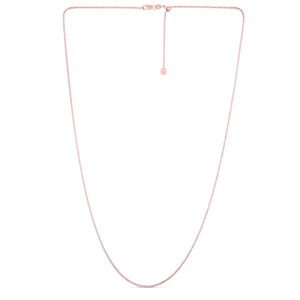 14K Gold 1.3mm Adjustable Popcorn Chain  Thomas A. Davis Jewelers Holland, MI