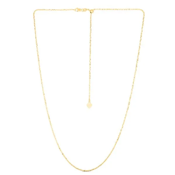 14K Gold 1.2mm Adjustable Sparkle Chain Thomas A. Davis Jewelers Holland, MI