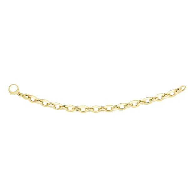 14K Gold Alternating Small & Medium Heritage Link Bracelet Tennies Jewelry Appleton, WI