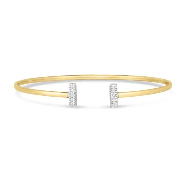 14K Diamond Tee Bar Bangle Thomas A. Davis Jewelers Holland, MI