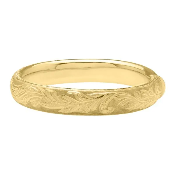 14K Large Engraved Bangle James & Williams Jewelers Berwyn, IL