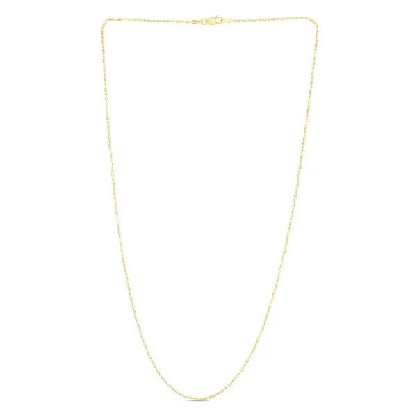 14K Gold 1.1mm Diamond Cut Bar and Bead Chain Thomas A. Davis Jewelers Holland, MI
