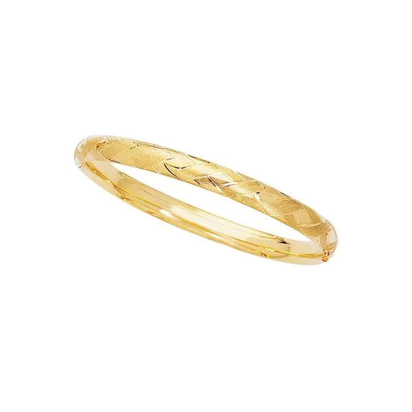 14K Gold X Pattern Bangle Alan Miller Jewelers Oregon, OH