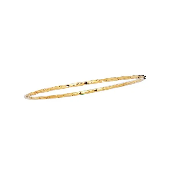 14K Gold Twist Bangle Thomas A. Davis Jewelers Holland, MI
