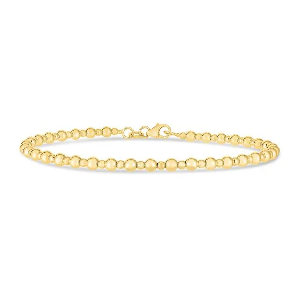 14K Gold Pallina Bead Bracelet Tennies Jewelry Appleton, WI