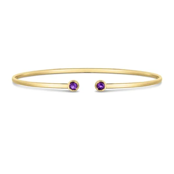 14K Amethyst Open Cuff Bangle Tennies Jewelry Appleton, WI