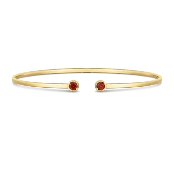 14K Garnet Open Cuff Bangle Tennies Jewelry Appleton, WI