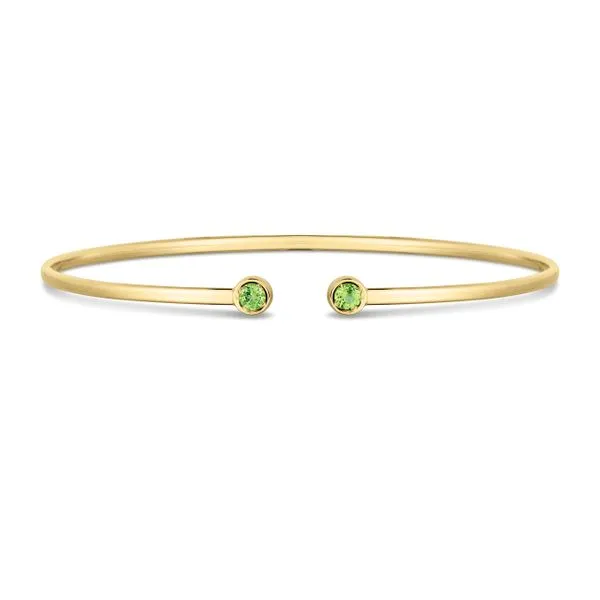 14K Peridot Open Cuff Bangle Tennies Jewelry Appleton, WI