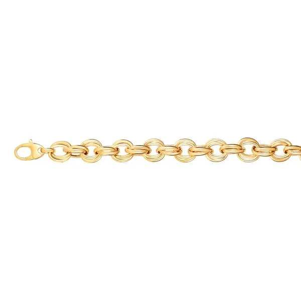 14K Gold Round Double Link Bracelet Tennies Jewelry Appleton, WI