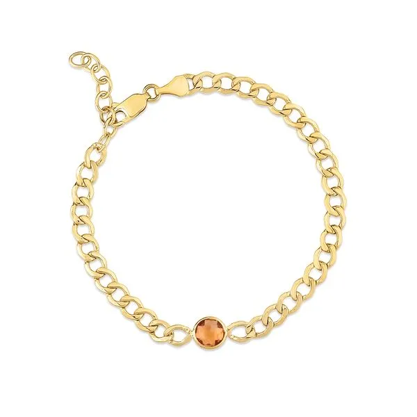 14K Citrine Curb Chain Bracelet Tennies Jewelry Appleton, WI