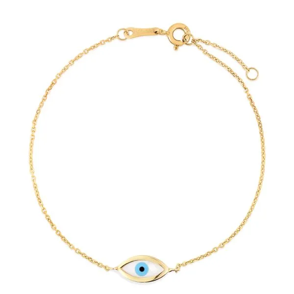 14K MOP Evil Eye Bracelet Thomas A. Davis Jewelers Holland, MI