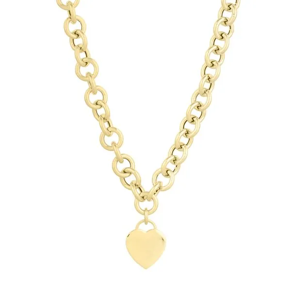 14K Heart Tag & Rolo Link Necklace  Tennies Jewelry Appleton, WI