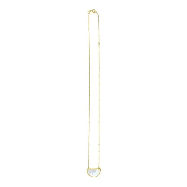 14K MOP Geometric Half Moon Necklace Tennies Jewelry Appleton, WI