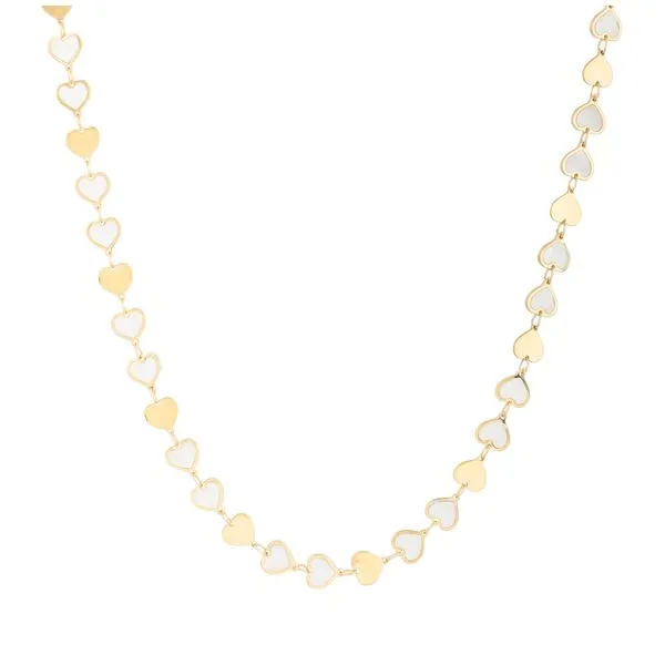 14K MOP Heart Mirror Gem Chain Bracelet Tennies Jewelry Appleton, WI