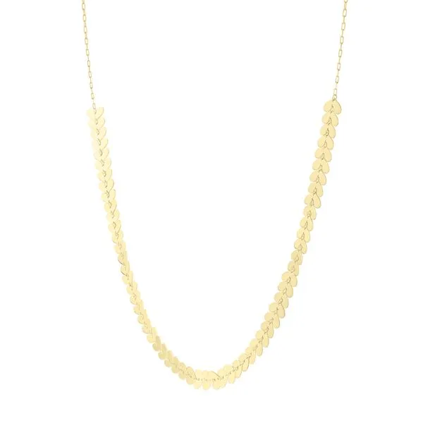 14K Polished Heart Link Chain Bracelet James & Williams Jewelers Berwyn, IL